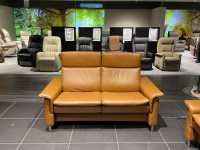 Stressless - Polstergarnitur Aurora A Leder 094 Paloma 42 Copper Braun Fuß 010 Stahl Rund Silber - 2