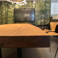 Riva1920 - Esstisch Auckland Platte Holz Kauri Oberfläche Geschliffen Gestell Natureisen Geölt Schwarz - 9