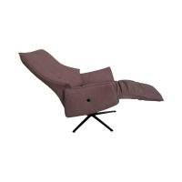 himolla - Relaxsessel 7911 S Lounger M Leder 27 Leonessa Lachs Braun Sternfuß Anthrazit Pulverbeschichtet Drehbar - 4