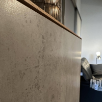 Scholtissek - Schrank Kera Front Keramik Beton Silk Grau Korpus Knorrige Eiche Natur Geölt Gestell Metall Schwarz Lackiert - 7