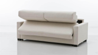 Ventura - Schlafsofa Bros Stoff 8502 A7 Grau Beige Füße Schwarz - 8