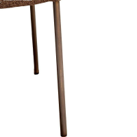 Christine Kröncke - 4er Set Stuhl Jaro Stoff Matteo 021 Roccia Braun Gestell Vierfuß Edelstahl Rauch Braun Matt - 8
