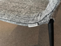 Walter Knoll - 4er Set Stuhl Liz 1302 Stoff Tao 7730 Moonlight 26 Grau Gestell Schwarz Matt Pulverbeschichtet - 3
