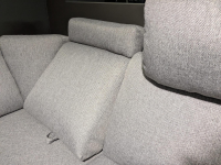 Musterring - Ecksofa MR 365 Stoff 2 Twice Grau Füße Verchromt mit Kopfstütze - 7