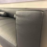 Walter Knoll - Sofa Jaan Living 782 30 Leder Palladio Nero Schwarz Gestell Aluminium Schwarz Matt Pulverbeschichtet - 6