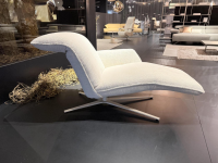 himolla - Relaxliege 7658 Stoff 20 Labomba Carrara Beige Sternfuß Metall Beige Mit Schaukelfunktion - 2