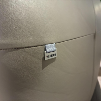 Hukla - Relaxsessel XL CM HU 1157 Leder Vivre 58 Stone Beige Grau Füße Rollen Schwarz - 6