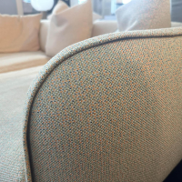 Prostoria - Sofa Echo Bezug Stoff Mica Melba Beige Gestell Metall Schwarz Pulverbeschichtet - 2