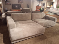 Raum.Freunde - Ecksofa Juni Stoff 6 Cord Stone Grau Füße Kunststoffgleiter Schwarz - 4