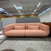 COR - Sofa Nook 36311 Innen Stoff 10071 Grapefruit Rosa Rot Außen Stoff 7203 Terrakotta Rot Braun Mit Kissen - 4