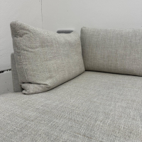 COR - Ecksofa Pilotis Stoff 9210 Sandgrau Grau Füße Schwarzchrom Inklusive Kissen Ohne Couchtisch - 6