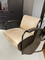 Leolux - Sessel Scylla Sitz Und Rücken Leder 16620 Danza 209 Moreno Beige Seiten 51821 Senso Walnut Braun - 2