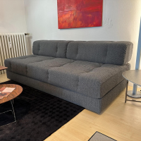 Wittmann - Sofa Atrium Stoff Spellbound Silver Mist 093 Grau Füße Schwarz Mit Schlaffunktion - 6