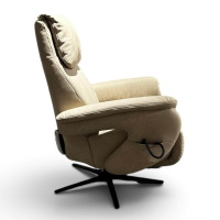 himolla - Sessel 7304 L Maxi Leder 24 Longlife Rustika Küste Beige Gestell Metall Schwarz Mit Elektrischer Verstellung - 4