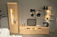 Ideal Möbel - Wohnkombination Holz Inklusive Beleuchtung - 6