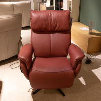 Comfortmaster - Sessel Easyswing 7304 Leder 24 Longlife Cabern Rot Sternfuß Anthrazit Pulverbeschichtet - 3