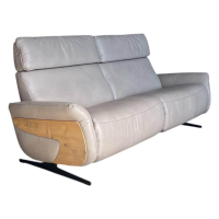 himolla - Sofa 4150 Cumuly Comfort Nappa Leder 22 Island Beige Soft Metallkufe Anthrazit Mit Elektrischer Verstellung - 5