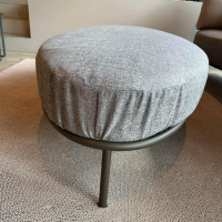 Fischer Möbel - Sofa Aura Outdoor Stoff Chartes Drizzle J348 Grau Gestell Edelstahl Dark Bronze Matt Pulverbeschichtet Inklusive Hocker - 7