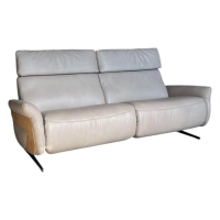 himolla - Sofa 4150 Cumuly Comfort Nappa Leder 22 Island Beige Soft Metallkufe Anthrazit Mit Elektrischer Verstellung - 6