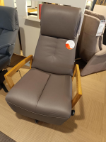WK Wohnen - Relaxsessel WK 616 Carlos Leder Longlife E Soft Schlamm Braun Armelehnen Eiche Geölt 4 Sternfuß Metall Chrom Thermo Vital Infrarot Sitz Und Rückenheizung - 3