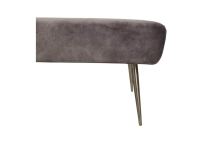 K+W - Einzelbank Step Two I 4401 Stoff Vintage Samt Velours Royal Grau Gestell Vierfuß Edelstahl Gebürstet - 3