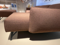 himolla - Ecksofa Tangram 9660 Stoff 08 Hazel Braun Gestell Metall Anthrazit Inklusive Hocker Und Verstellung - 9