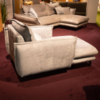 Benformato - Loveseat Lava Stoff 6903 Orsa Hellblau Blau Fuß Metall Schwarz Inklusive Kissen - 7