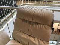 WK Wohnen - 4er Set Armlehnstuhl WK 707 Innen Stoff JAB 2 WK2100472 Beige Außen Leder Toledo Mastic Beige Gestell Edelstahl - 6