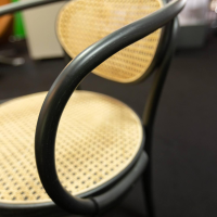 Thonet - Stuhl 210R Pure Rohrgeflecht Mit Verstärkungsgewebe Untergestell Esche Schwarz Lackiert - 9