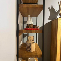 Natura - Regal Farmingdale Oberfläche Holz Eiche Gestell Metall Schwarz - 5