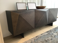 Cattelan Italia - Anrichte Kayak Holz Brushed Bronze Braun Grau Gestell Metall OP69 Matt Graphite Grau - 4