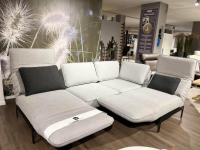 Rolf Benz - Ecksofa Mera Stoff 18 113 Mittel Signalgrau Grau Gestell Stahl Verkehrsschwarz Schwarz Pulverbeschichtet Mit Kissen - 2