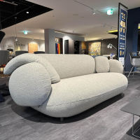 Leolux - Sofa Pulla A R16 B20 Stoff Hell Braun Füße Epoxy Charcoal Matt Schwarz - 2