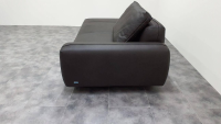 Ambiente - Sofa 1456 Leder Mariposa Onyx Schwarz Füße Metall Anthrazit - 5