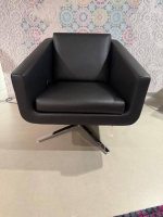 FSM - Sessel Pavo Leder Living 11 Schwarz Gestell Chrom mit Verstellfunktion - 2