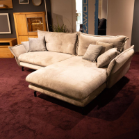 Modulmaster - Ecksofa Lava Stoff 6907 Orsa Grau Blau Fuß Metall Schwarz Inklusive Kissen - 2