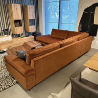 Violetta - Ecksofa Vita 14 Stoff Verotex Hawk 20 Canyon Kupfer Orange Kufe Schwarz Ohne Dekokissen - 4