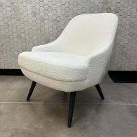 Walter Knoll - Sessel 375 10 Stoff Sonderstoff Creme Weiß Beige Gestell Massivholz Eiche Schwarz Geflammt Geölt - 9