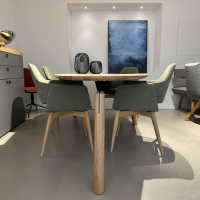 Mobitec - Essgruppe Trinity Lotus Platte Eiche Astig Geölt Bezug Stoff Mystic 72 Khaki Grün - 4