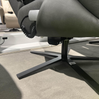 Polsteria - Relaxsessel Relaxa Feeling Leder Reno Graphite Grau Drehfuß Stern Schwarz - 8