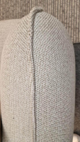 Freifrau - Ecksofa Mia Stoff Sahco Safire 4 0007 Creme Grau ohne Kissen - 7