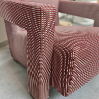 Cassina - 2er-Set Outdoor-Sessel Stoff Laguna Small Terracotta Steppnaht Bordeaux - 2