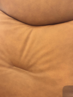 Raum.Freunde - Sessel Helge Leder Reno 204 Cognac Braun Gestell Metall Vision Schwarz Inklusive Hocker - 3