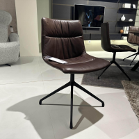 Girsberger - Sitzgruppe Stuhl Marel Und Bank Carim Leder Vitoria Ebony 2122 Dunkelbraun Braun Gestell Aluminium Schwarz - 9