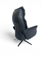 himolla - Relaxsessel Easyswing 8951 Leder Longlife Soft 31 Moor Schwarz Sternfuß Edelstahl - 4