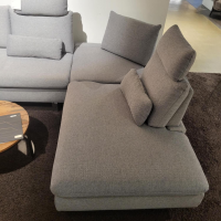 Activineo - Ecksofa Bergamo Stoff III Grau Winkelfuß Metall Inklusive Kopfstützen Und Sitztiefenverstellung - 4