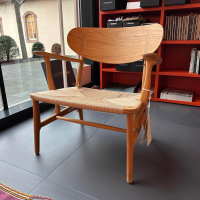 Carl Hansen & Søn - Sessel CH22 Massivholz  Ecihe Geölt Sitz Papierkordel - 7