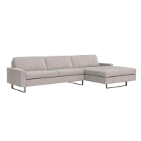 COR - Sofa Conseta Stoff 8156 Mint Grau Grün Füße Metallkufen Platin Feinstruktur - 5