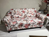 Ponsel - Garnitur Providence Stoff 730 11 Gemustert Holzfuß 2 Sofas - 4