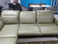 Koinor - Ecksofa Calmo 1 Leder B Bonito Canna Grün Massivholzrahmen Wildeiche Gestell Metallkufe Schwarz Pulverbeschichtet - 10